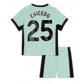 Chelsea Moises Caicedo #25 Rezervni Dres za Dječji 2023-24 Kratak Rukavima (+ kratke hlače)